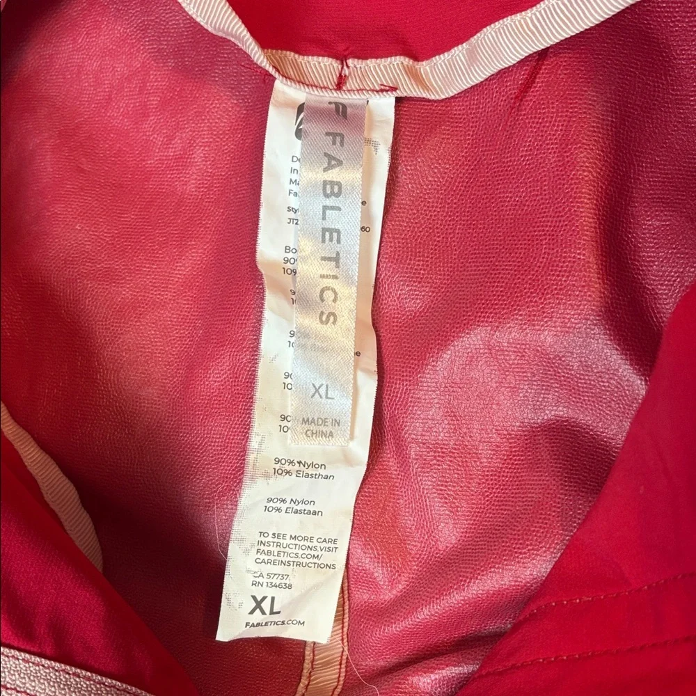 Fabletics Red Utility Windbreaker Jacket